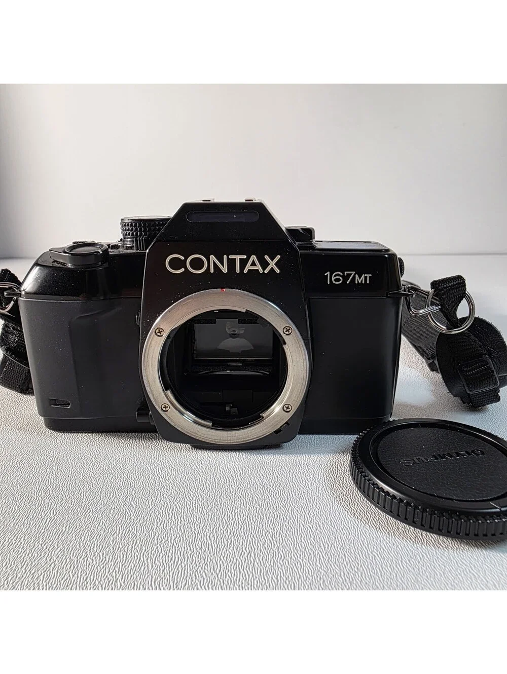 Contax 167MT 35mm Film Manual Focus SLR Camera Body W/New Film Door Batteries